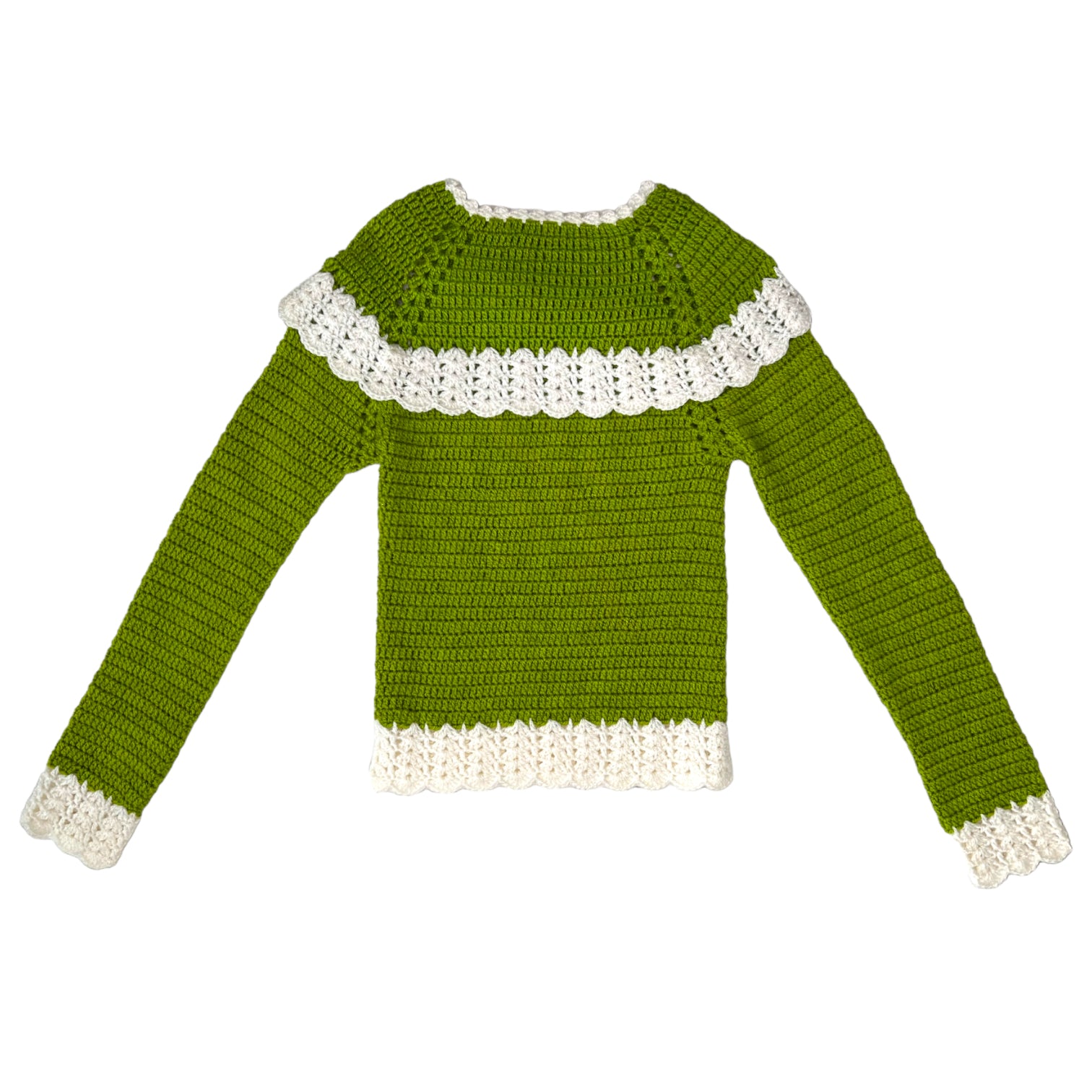 Handmade Crochet Longsleeve Blouse (XS)