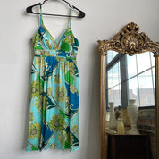 Silk paisley empire dress