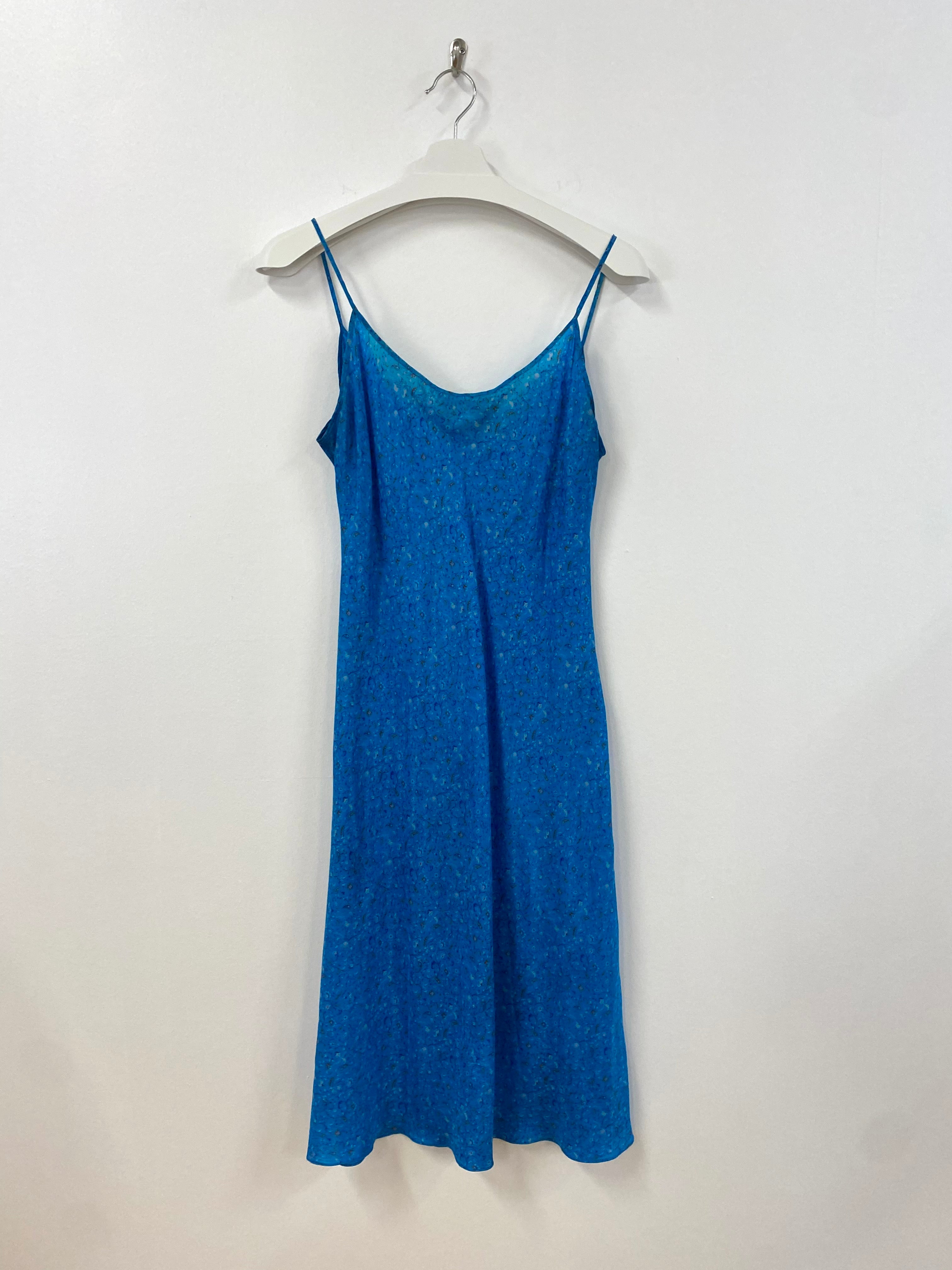 Paisley Teal Slip Dress