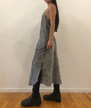 Cheetah print halter dress