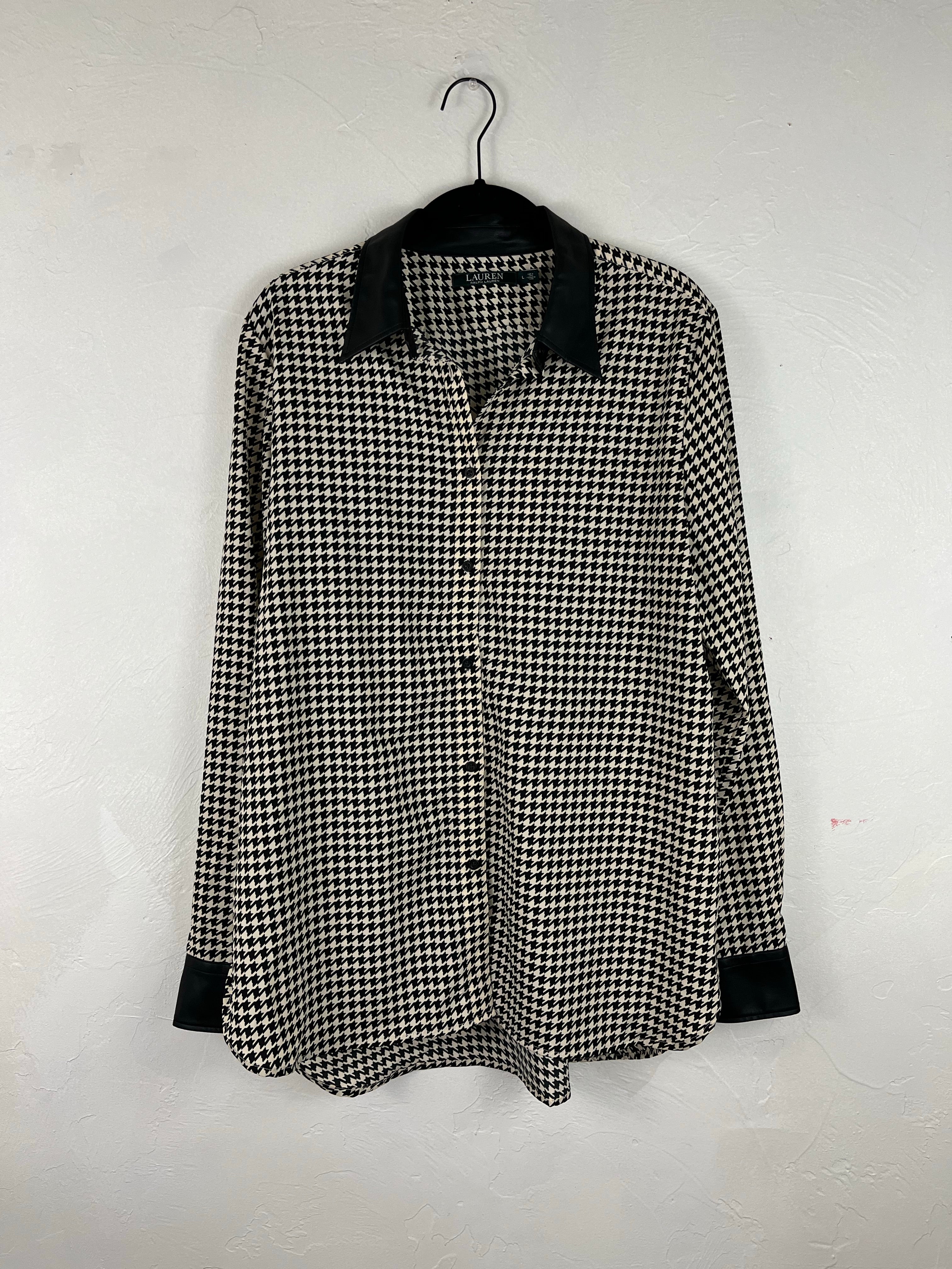 Faux collar button down