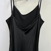 Vintage black satin slip