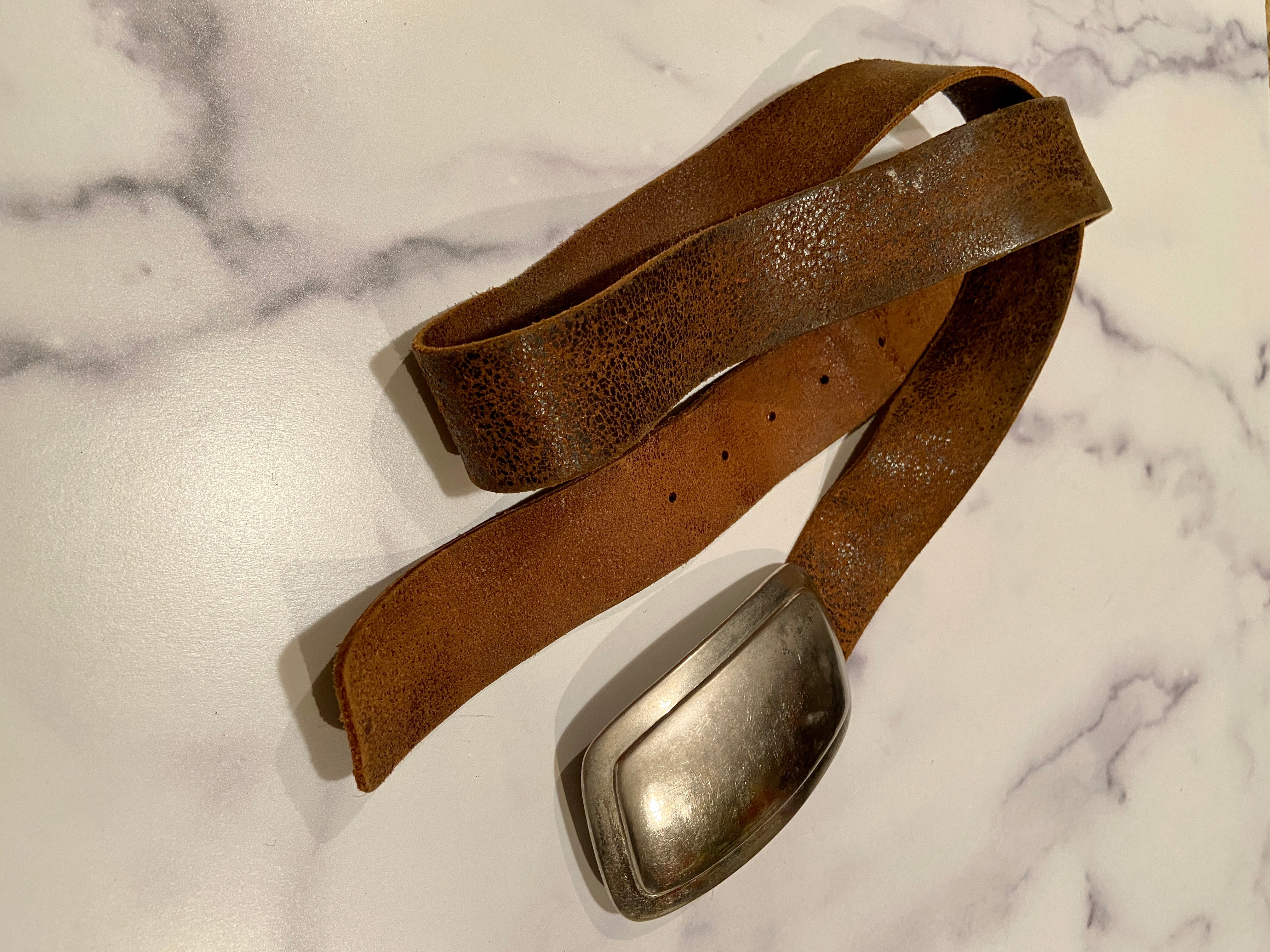 Leather belt