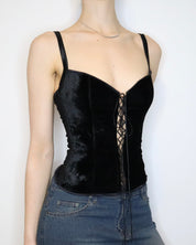 Black Velvet Corset (Medium) 