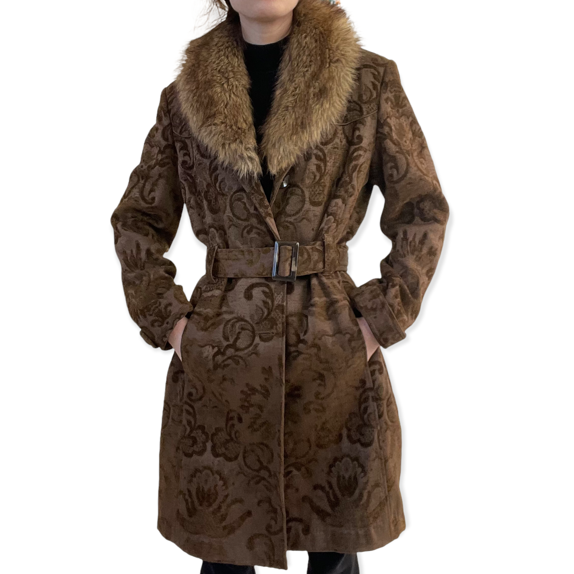 Vintage fur trench