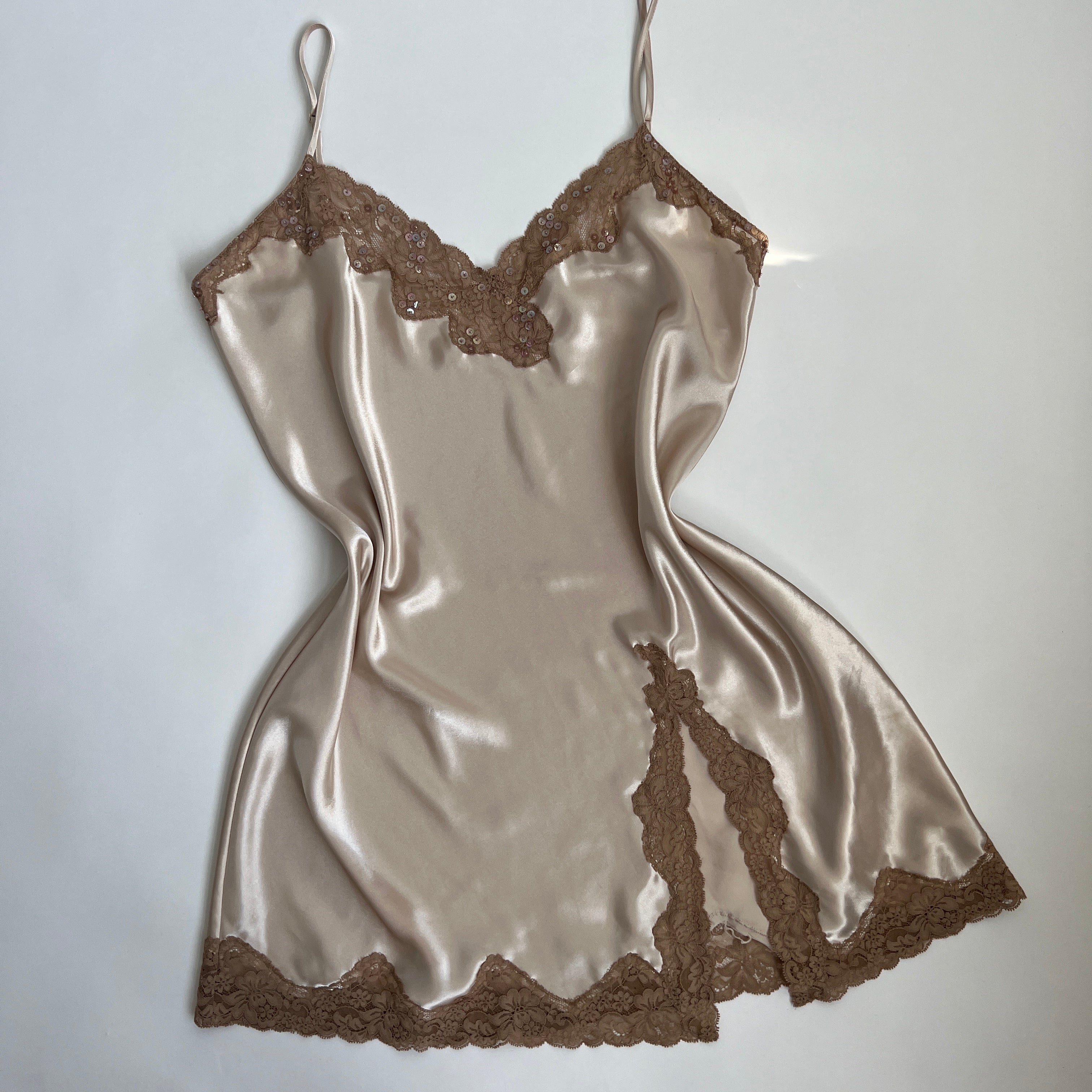 Champagne satin slip