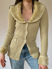 Y2K Faux Fur Cardigan