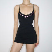 Black Lingerie Mini Dress (Small)