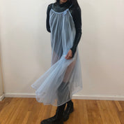 Baby blue tulle slip XL
