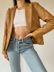 Vintage Leather Blazer