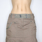 Khaki Cargo Midi Skirt (S)