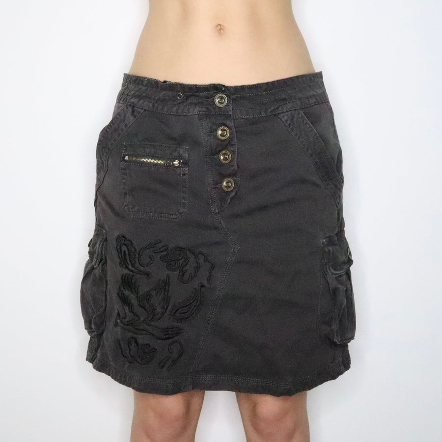 Grunge Cargo Midi Skirt (Medium) 