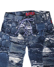 French Lace Up Flare Pants (XS) 