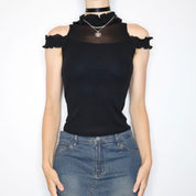 French Mesh Blouse (Small) 