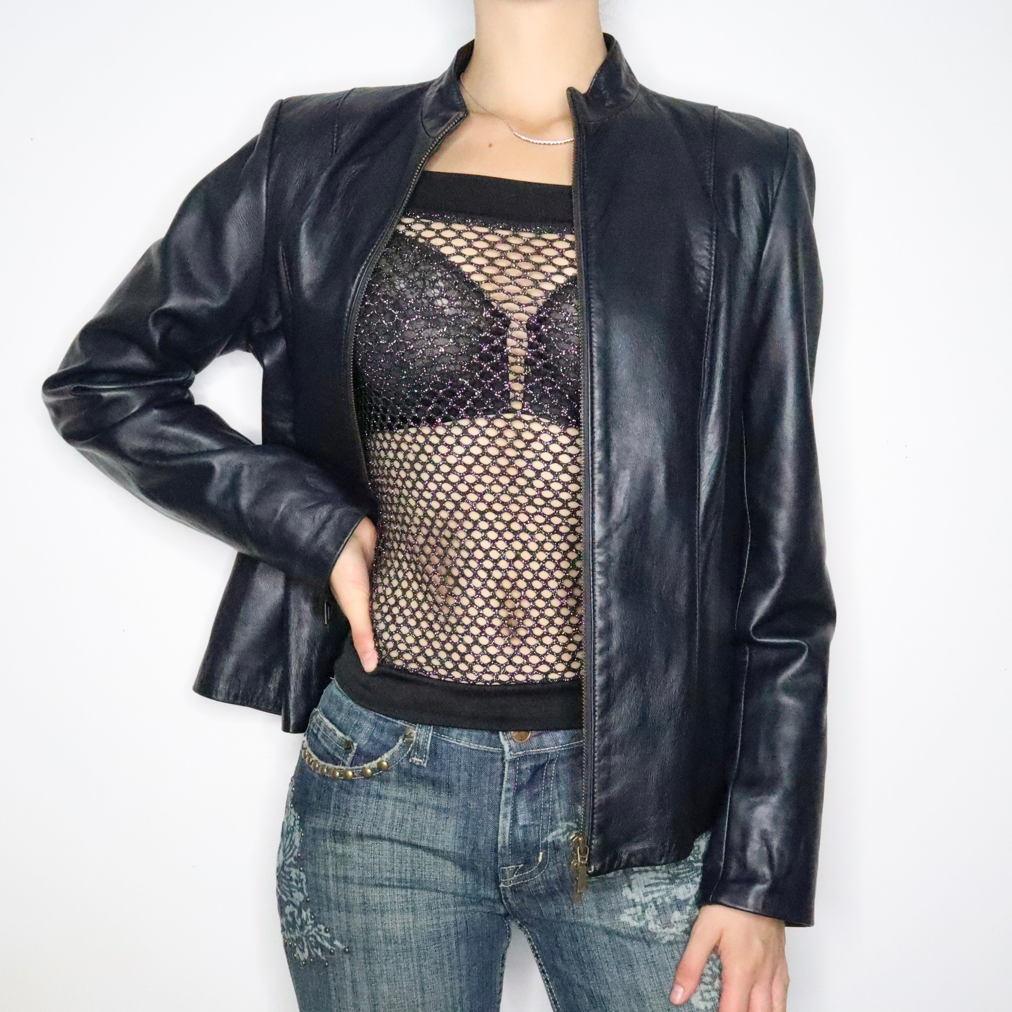 Italian Leather Moto Jacket (Large)