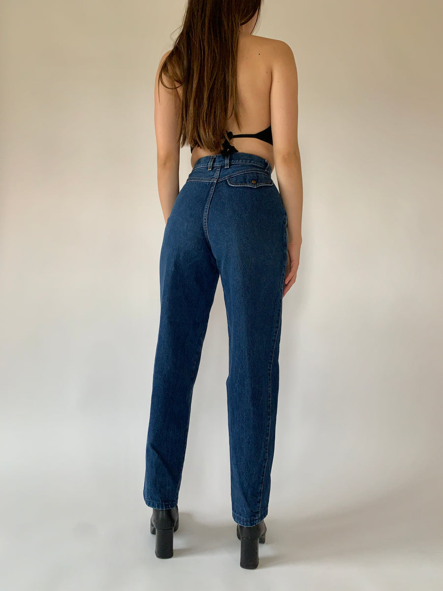 XS 70s 80s Brittania High Waisted Mom Jeans 23 – Flying Apple Vintage