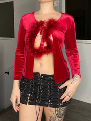 Y2K Velvety Cardigan