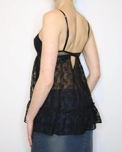 Black Lace Babydoll Bustier (Small) 
