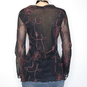 French Whimsigoth Mesh Blouse (M-L)