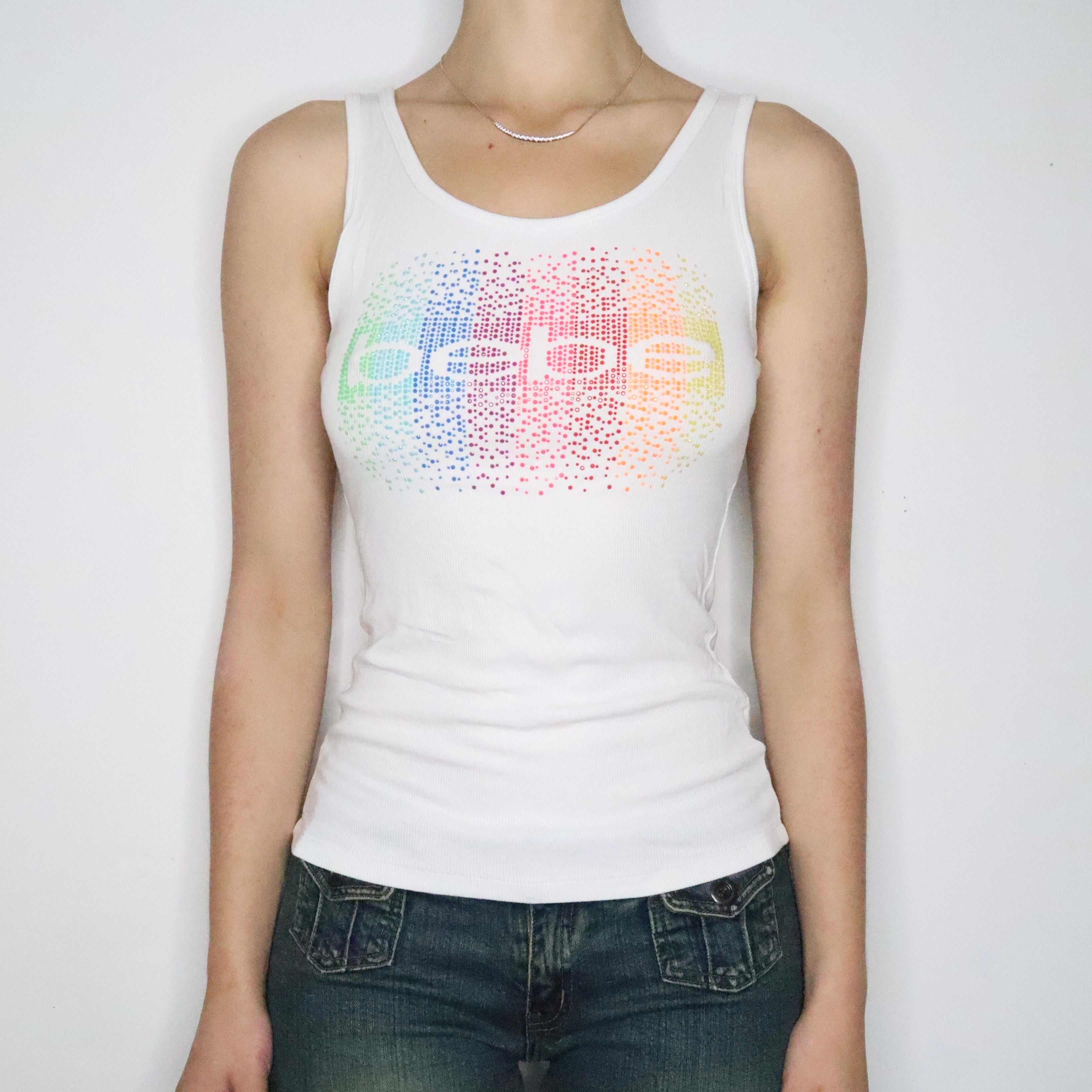 White Bebe Tank Top (Large)