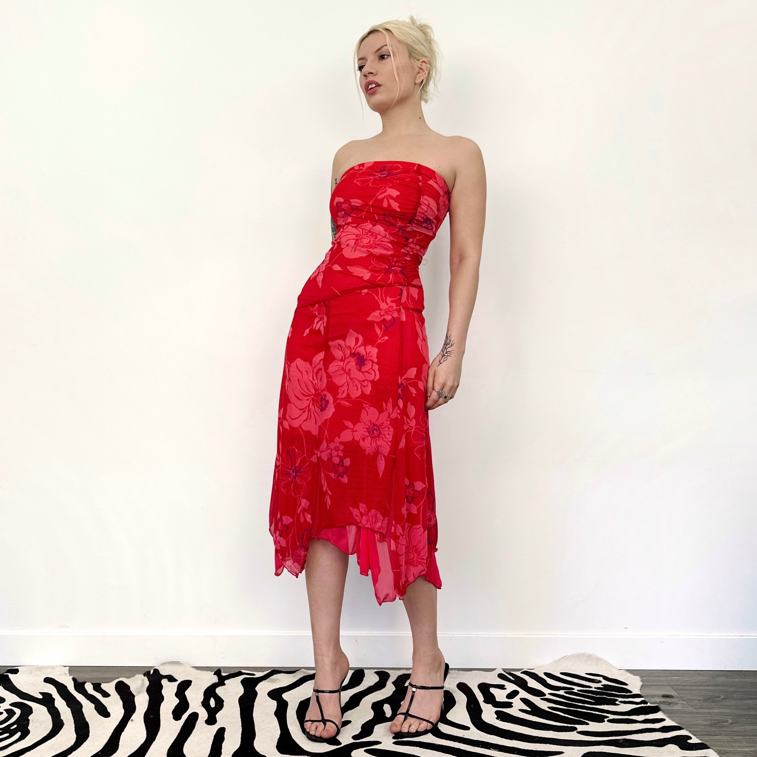 Deadstock Y2K Floral Flutter Dress