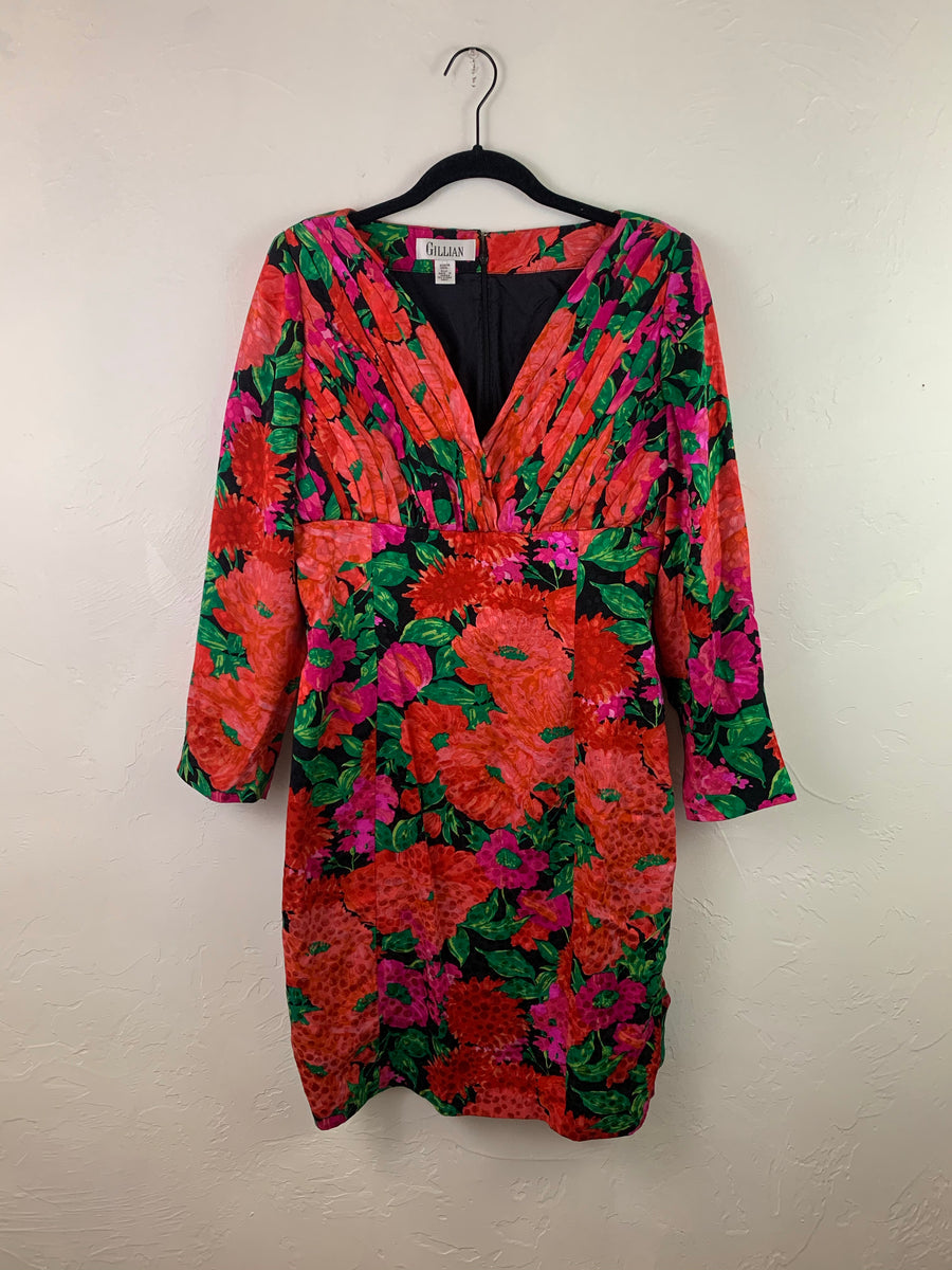 Vibrant floral dress XL
