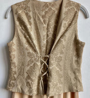 Vintage beige vest jumpsuit