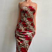 🌹🐆 90s velvet dress