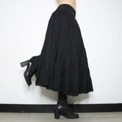 Black Tiered Maxi Skirt (XS-S)