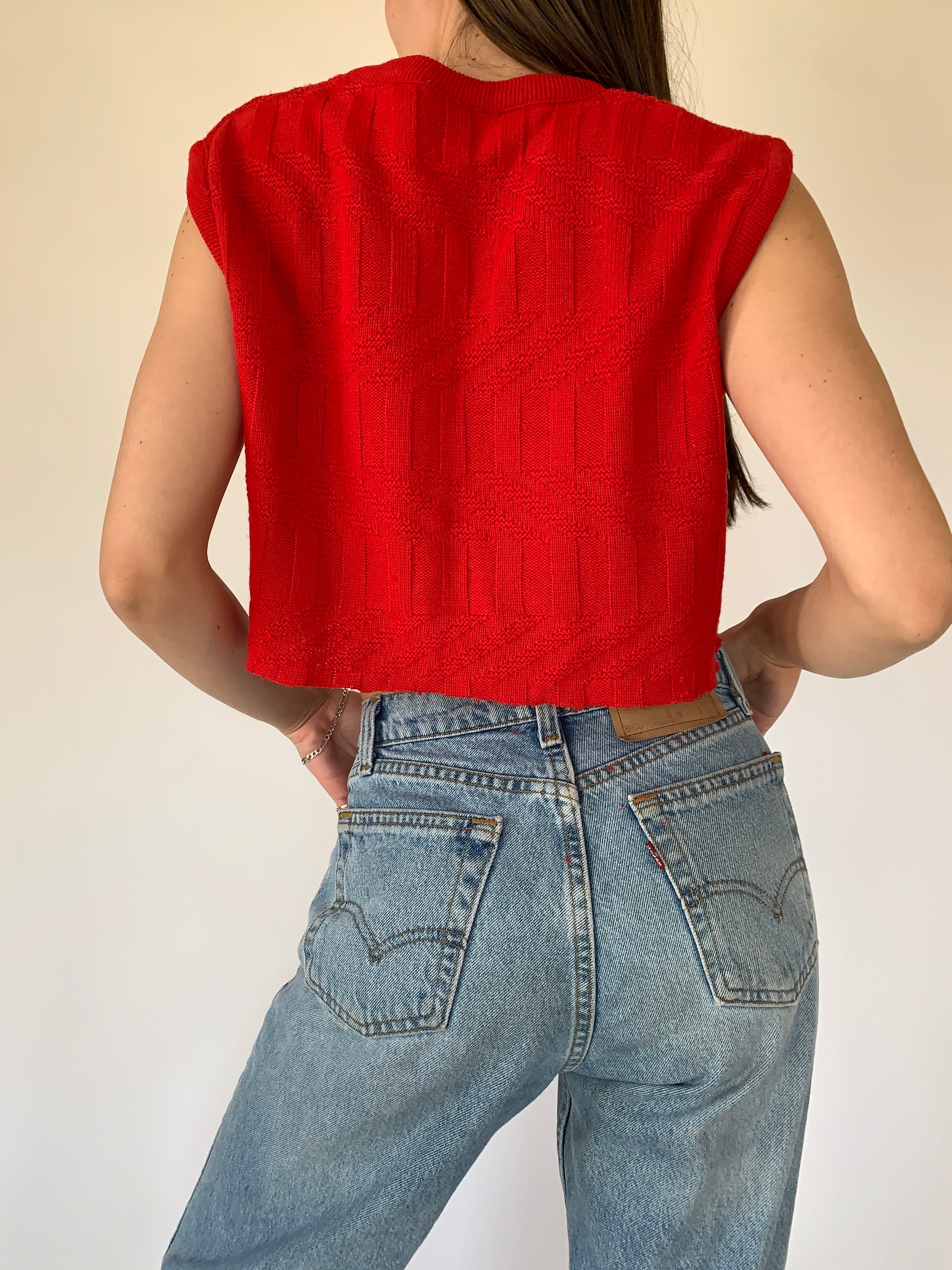 Cropped Sweater Vest