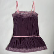 Plum knit babydoll slip