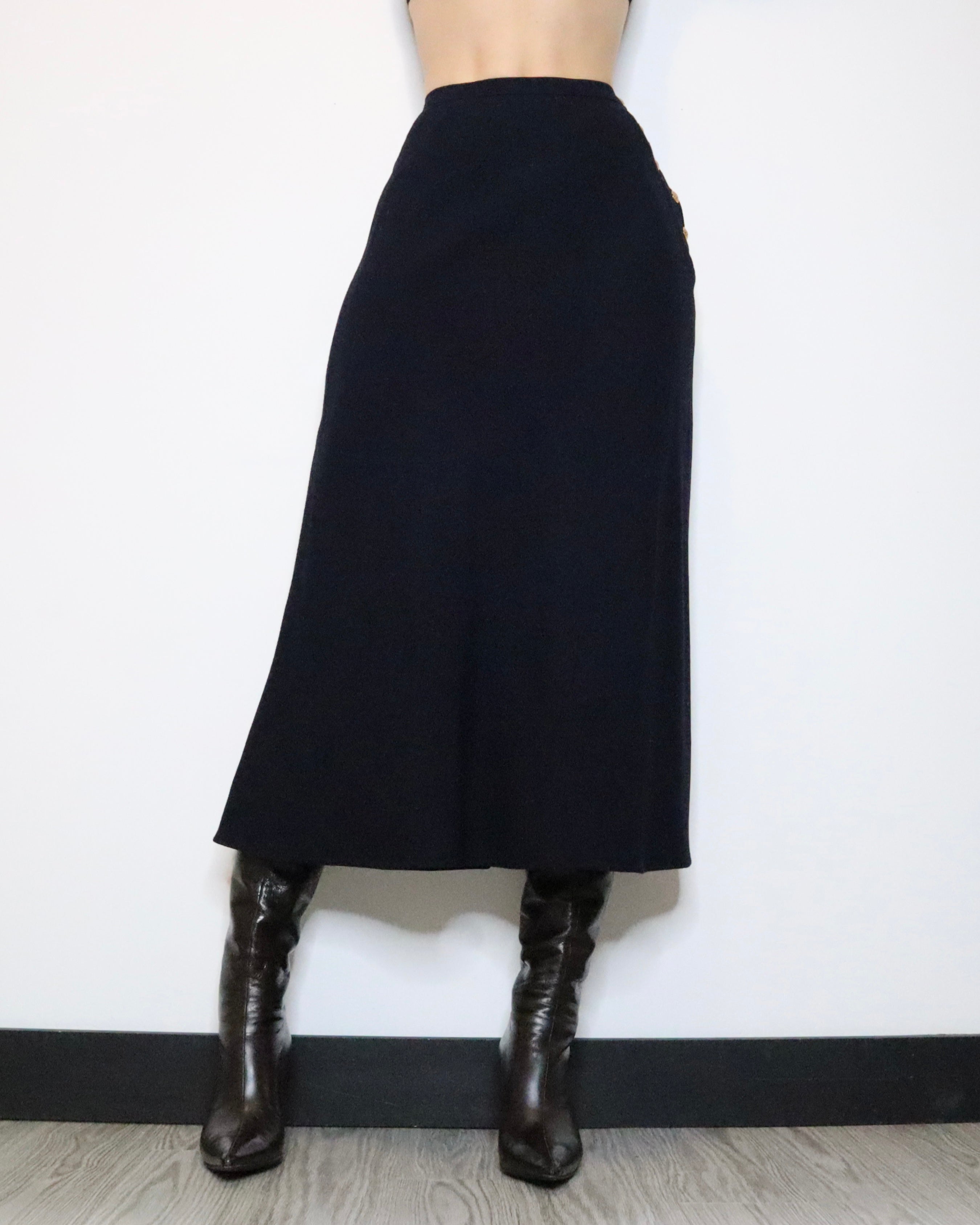 Ralph Lauren Navy Maxi Skirt (XS) 
