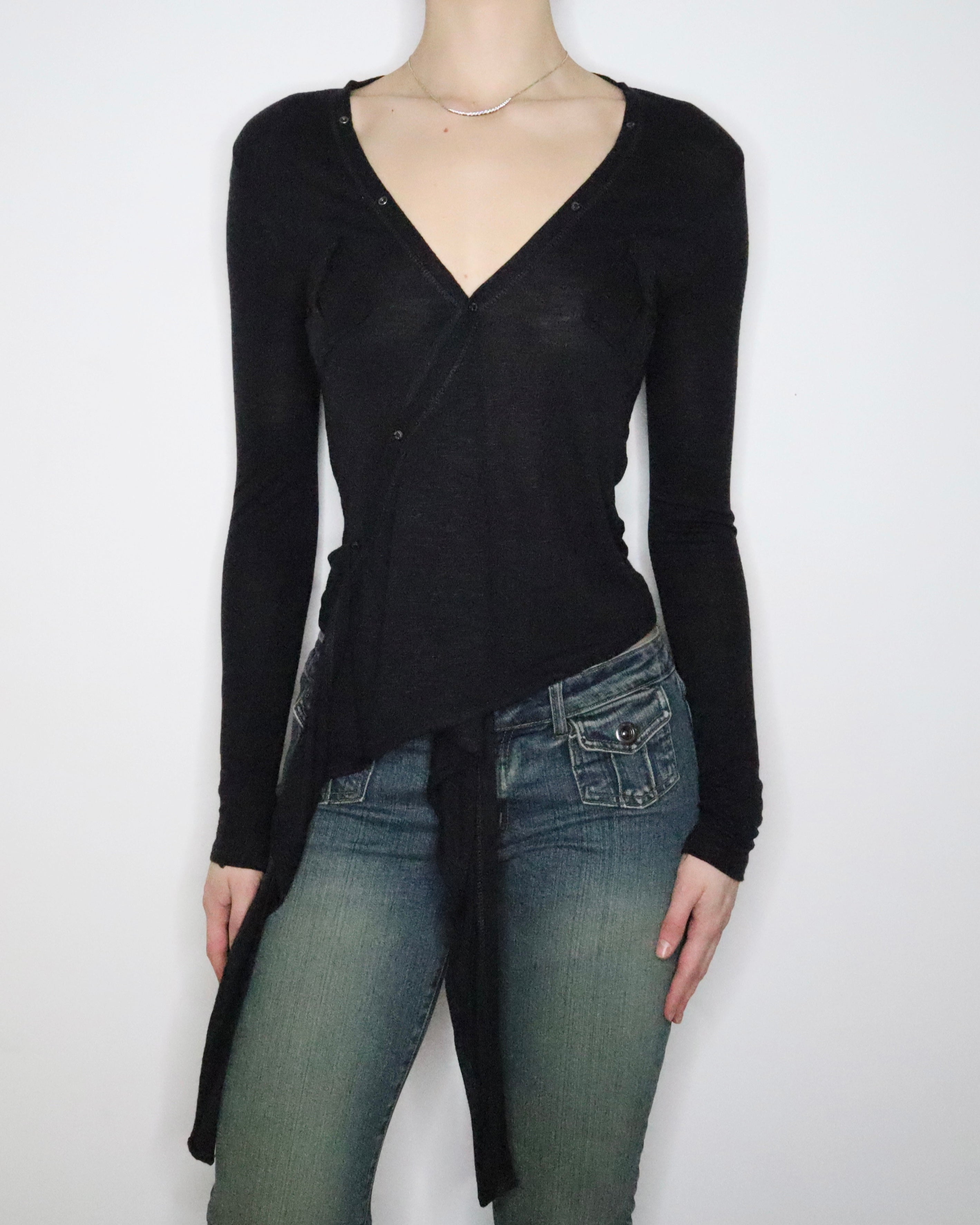 Diesel Black Wrap Top (Small) 