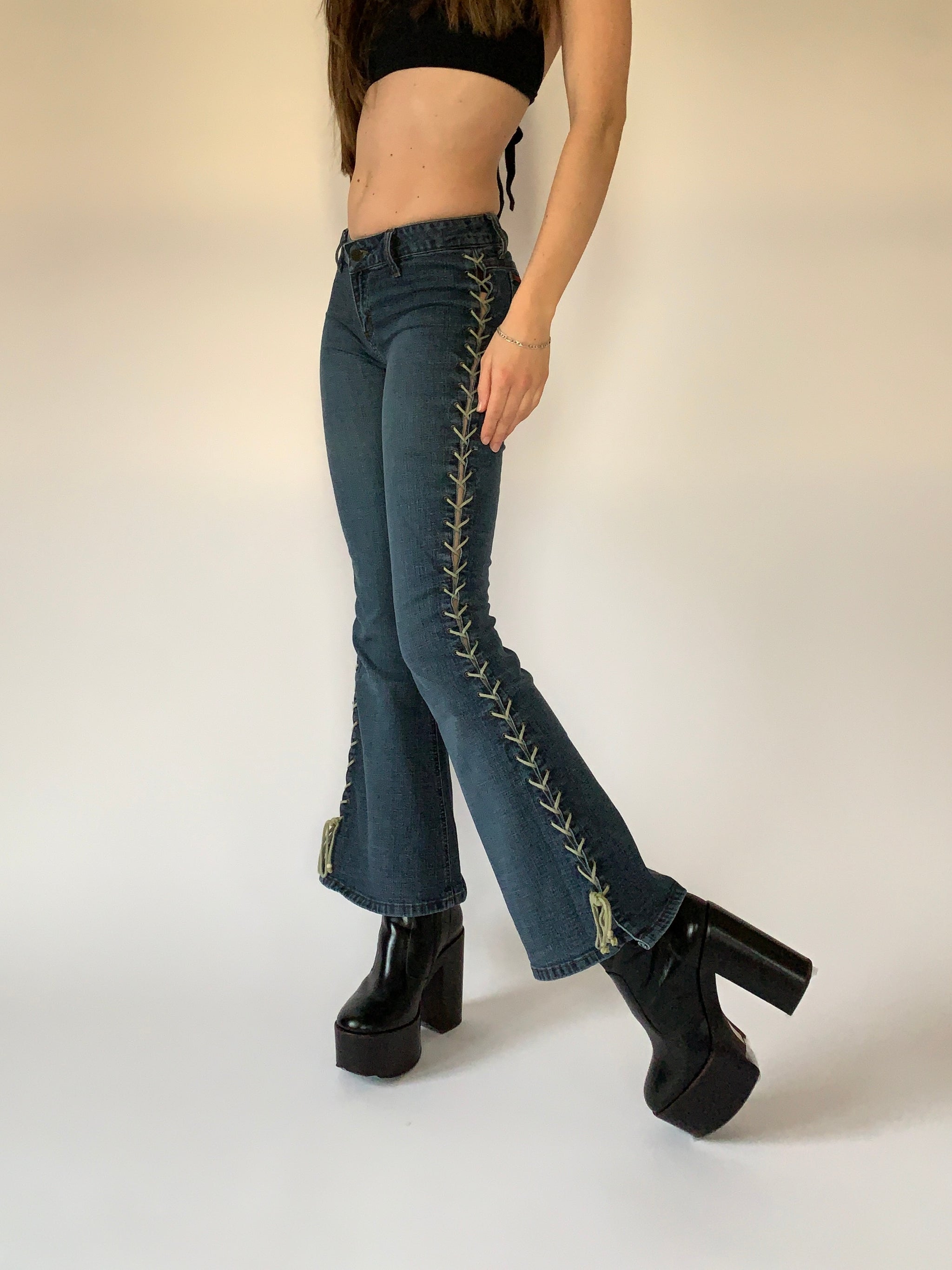 Mudd Lace-up Jeans – Holy Thrift