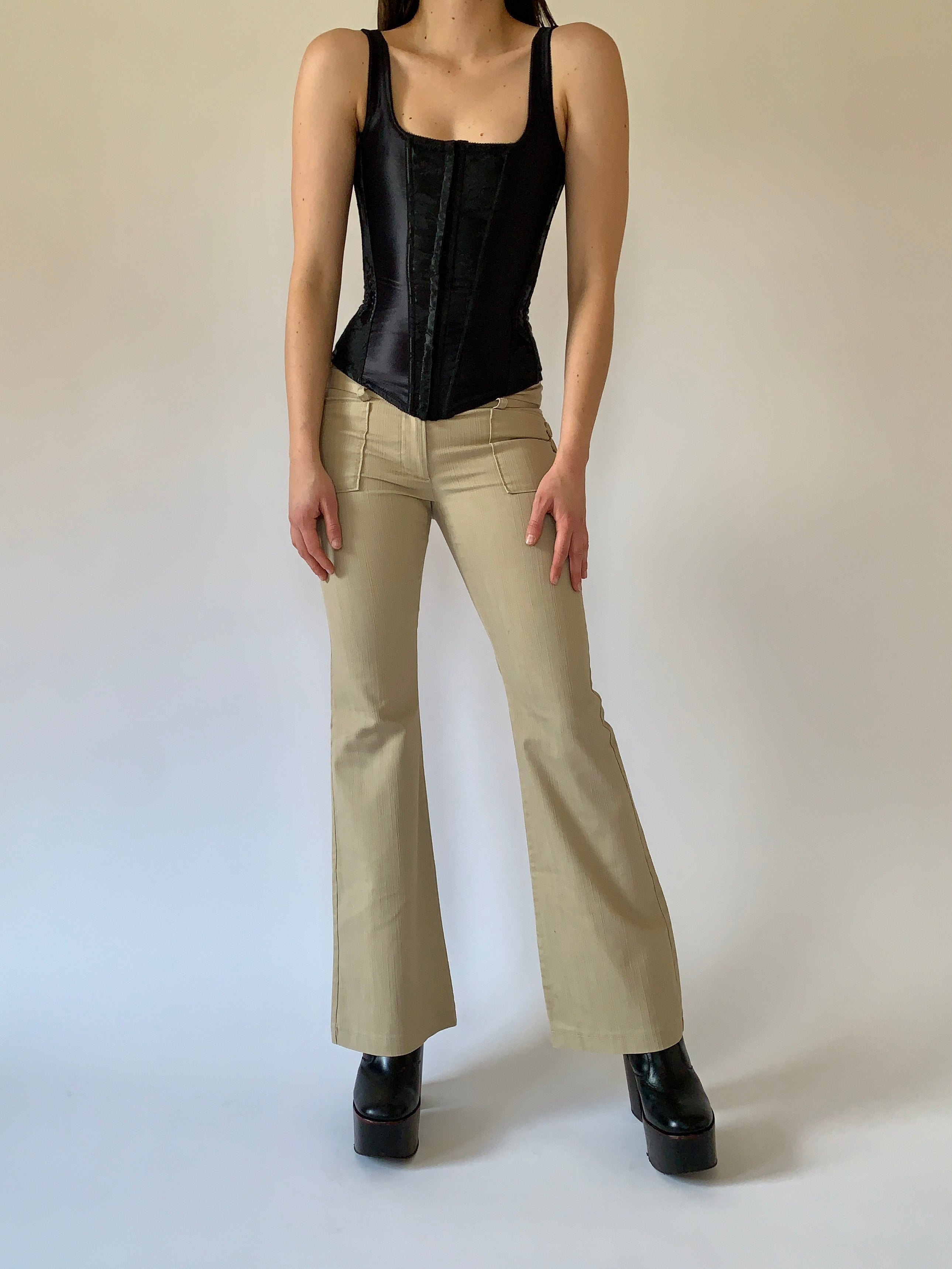 Y2K Tan Trousers