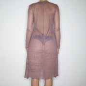 French Mauve Mesh Dress (Large)