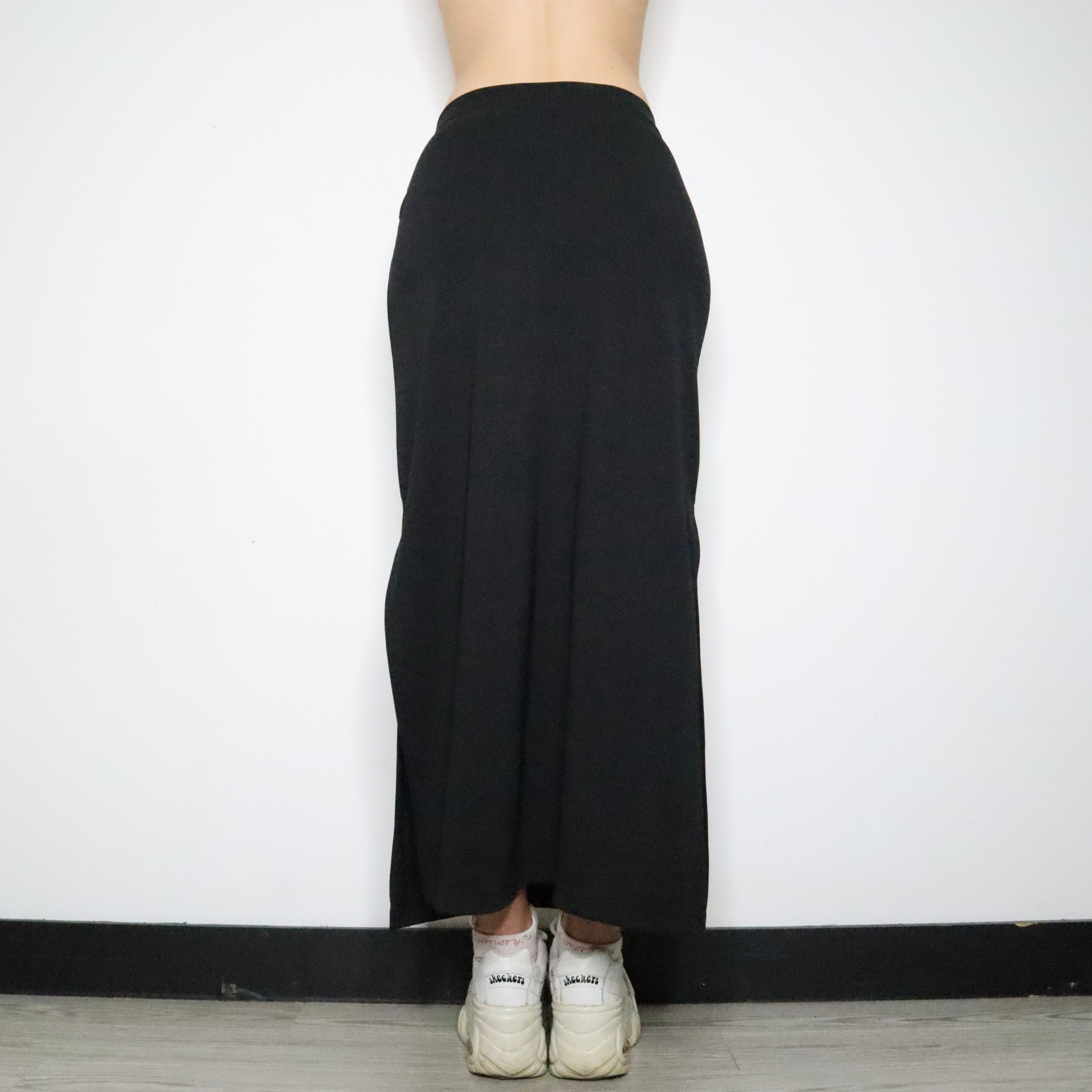 Black Slit Maxi Skirt (Small)