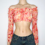 Milkmaid Mesh Crop Top (XS-S)