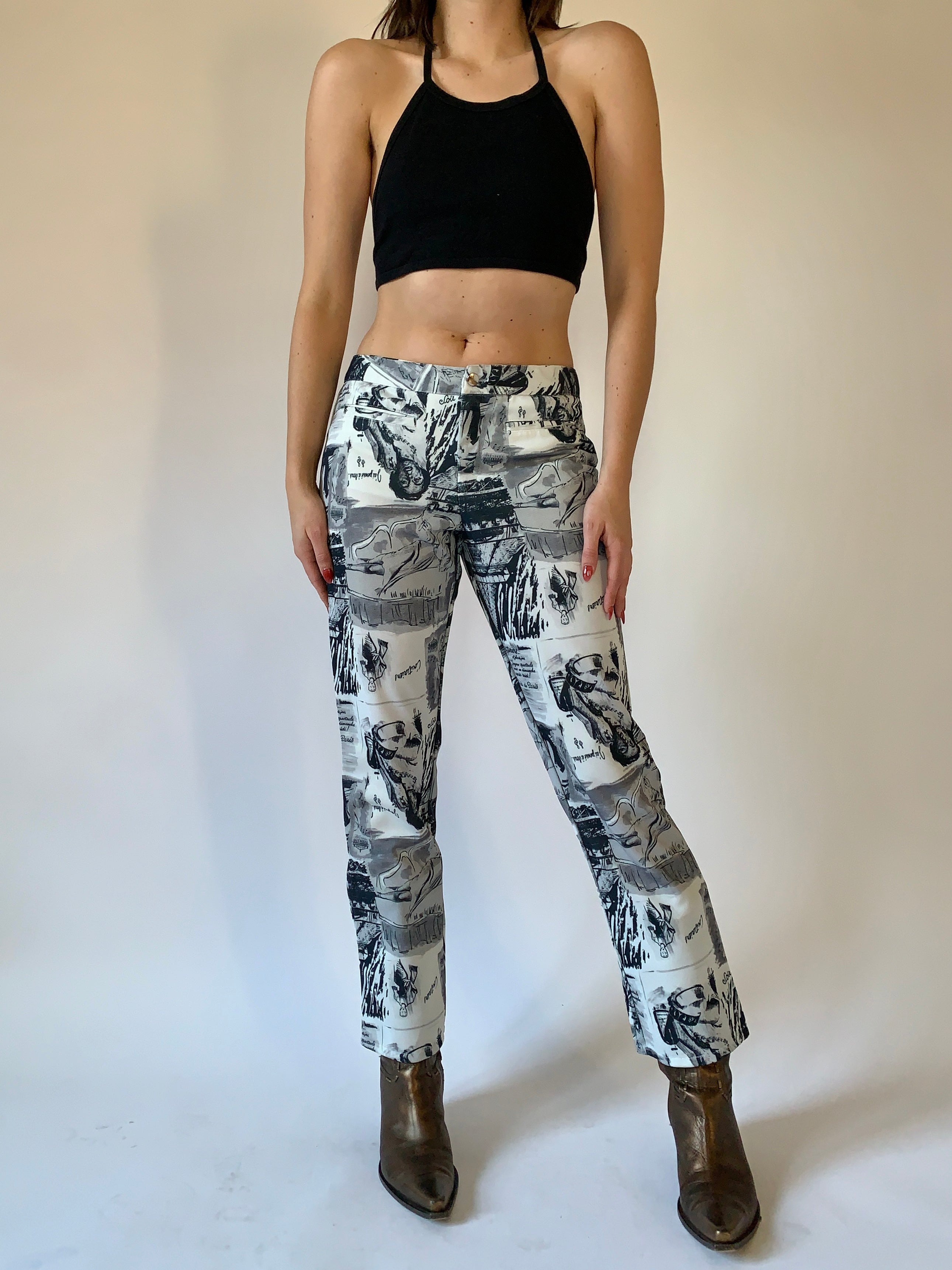 Vintage Novelty Print Pants