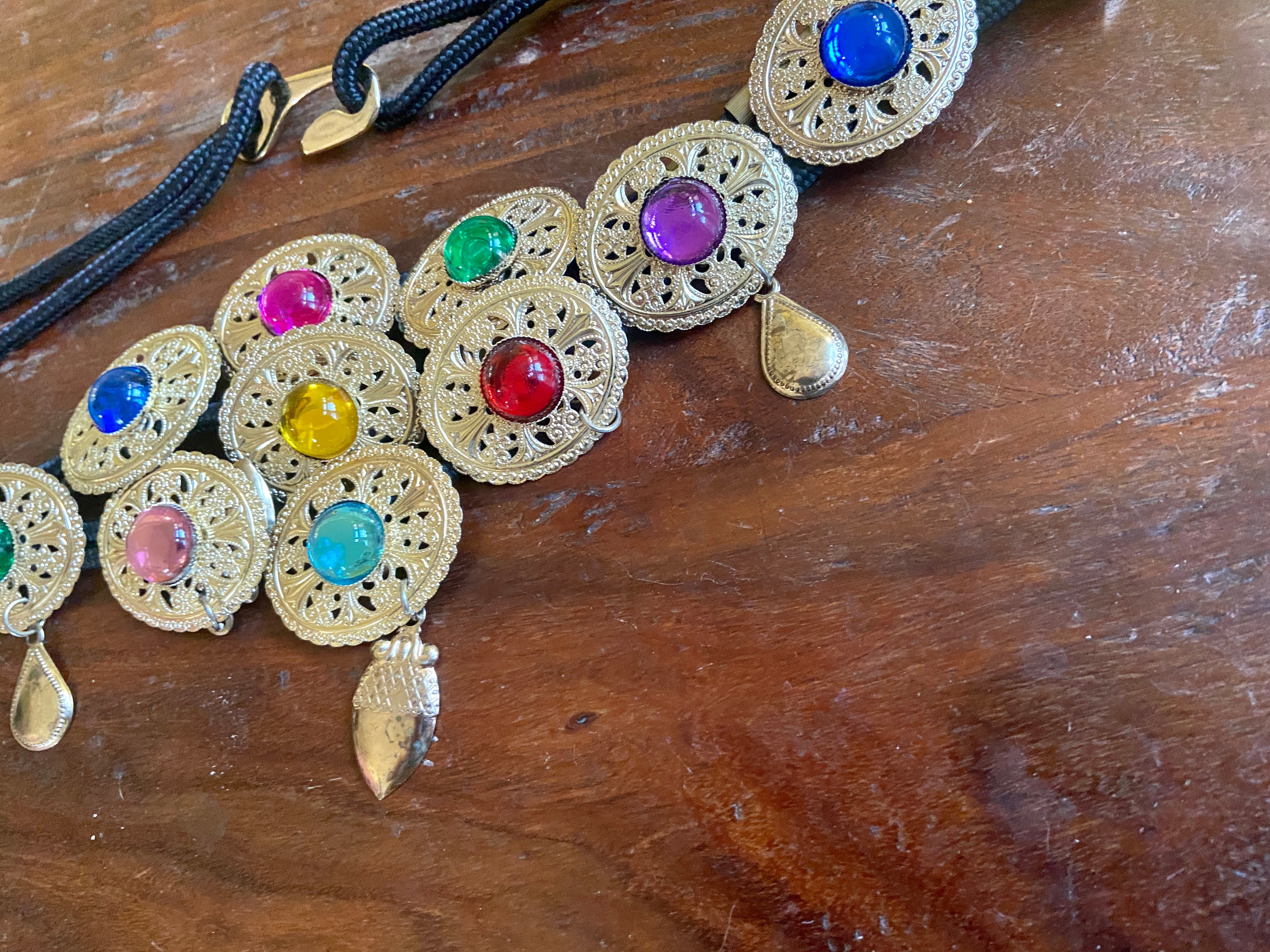 Boho Multi-Colored Jewel Belt