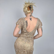 Vintage Deadstock Beaded Crochet Gown (M)