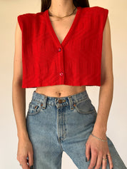 Cropped Sweater Vest