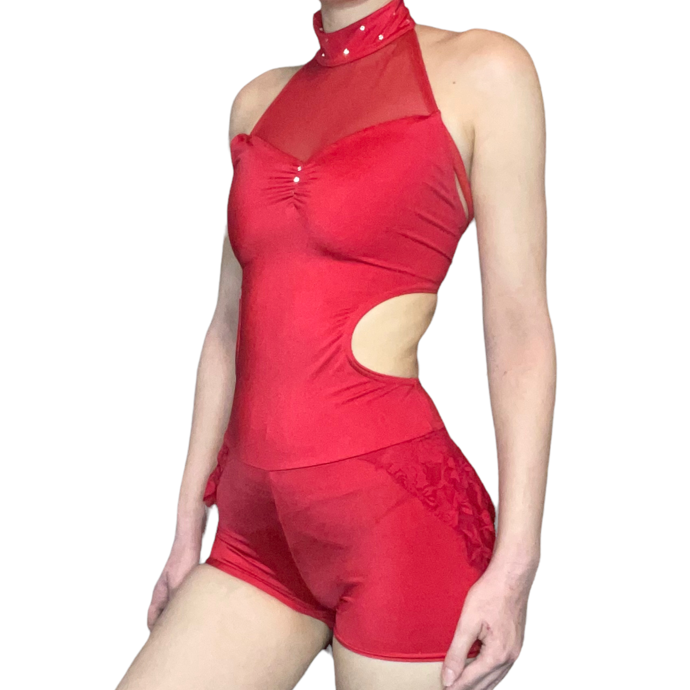 Cut out figure skating romper