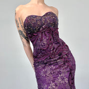 Vintage Lace Embellished Gown (S)