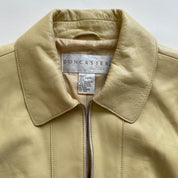 butter yellow leather jacket