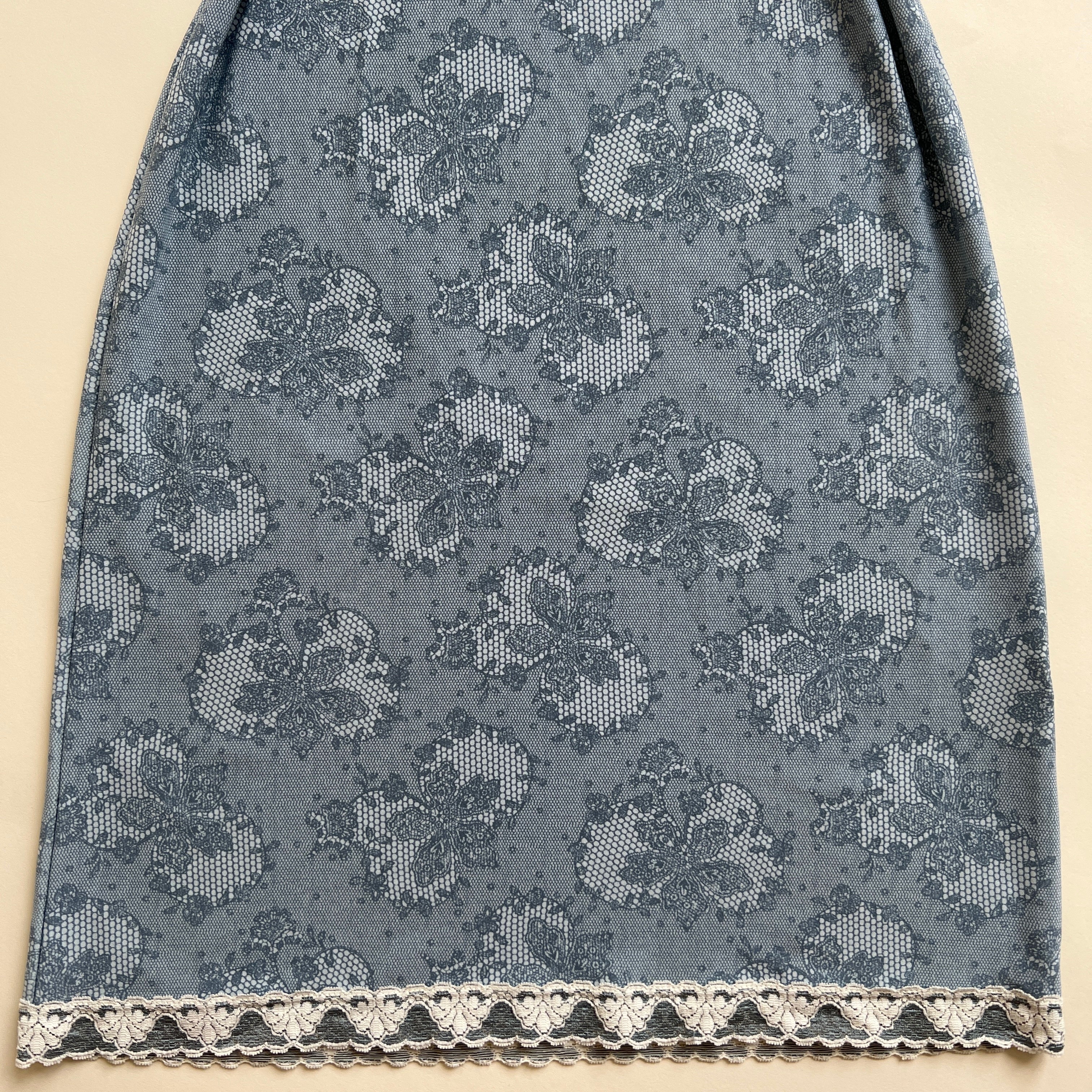 00s Dusty blue midi dress