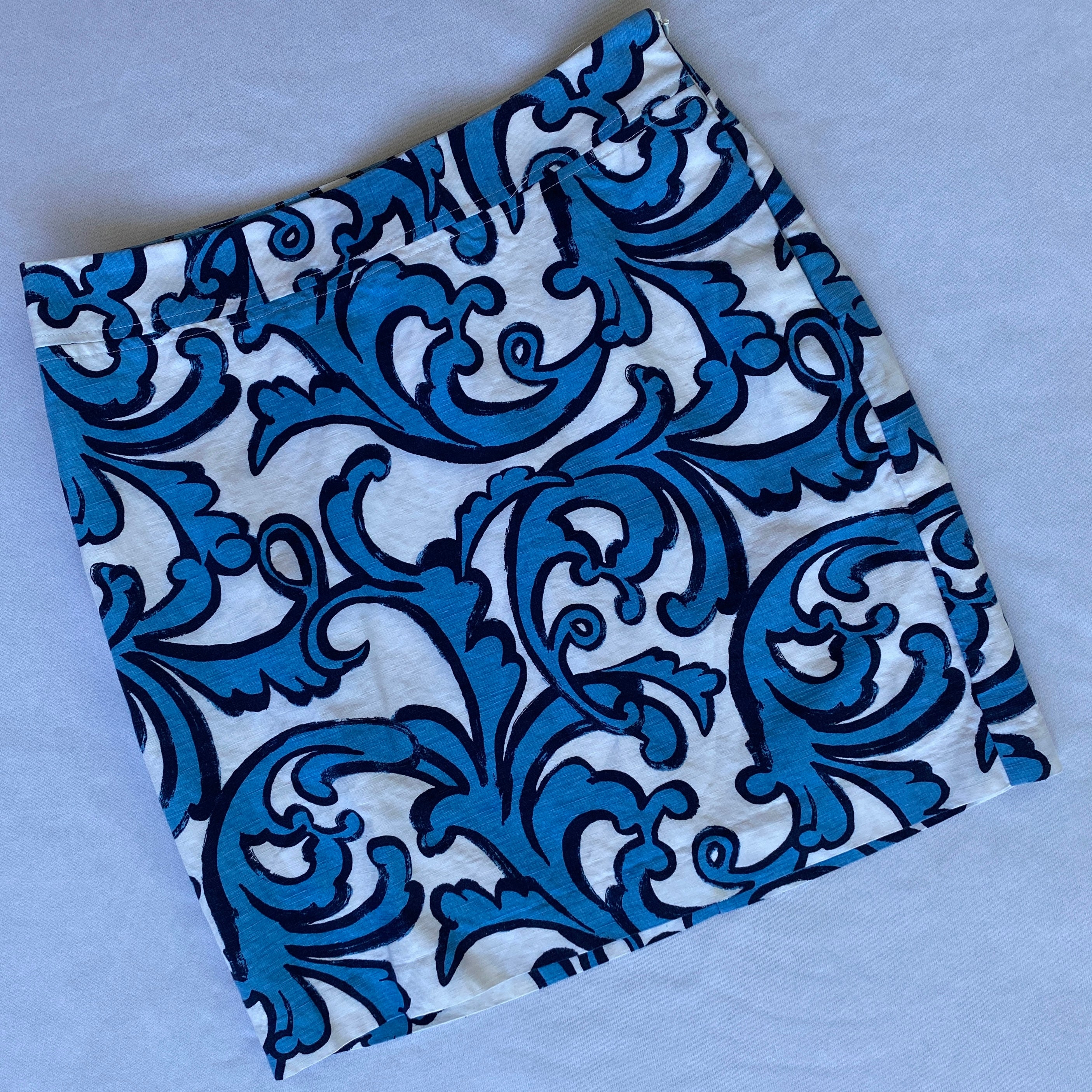 Blue baroque skirt