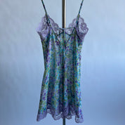 Blue lavender floral slip