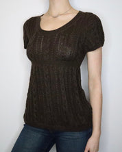 Tommy Hilfiger Brown Babydoll Sweater (M-L)