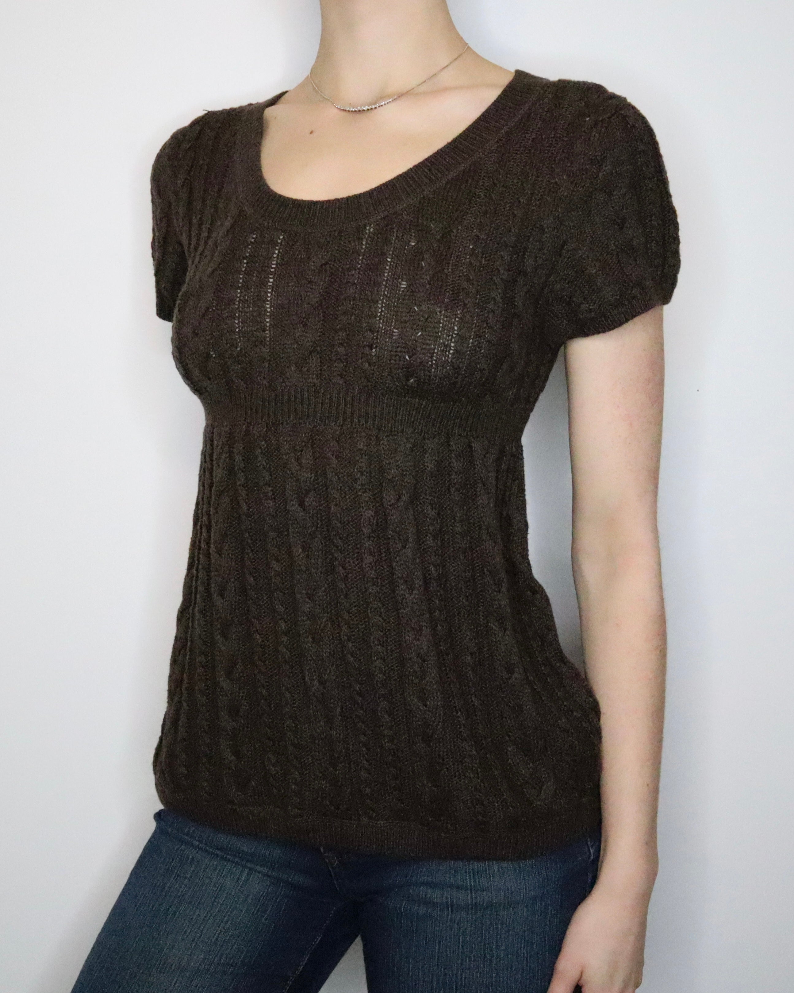 Tommy Hilfiger Brown Babydoll Sweater (M-L)